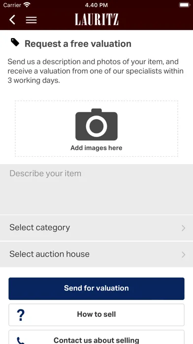 Capturas de tela do Lauritz.com – Online Auctions
