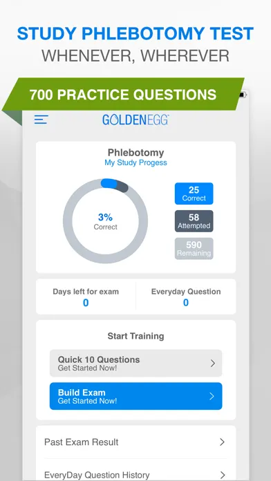 Phlebotomy Practice Test Screenshots