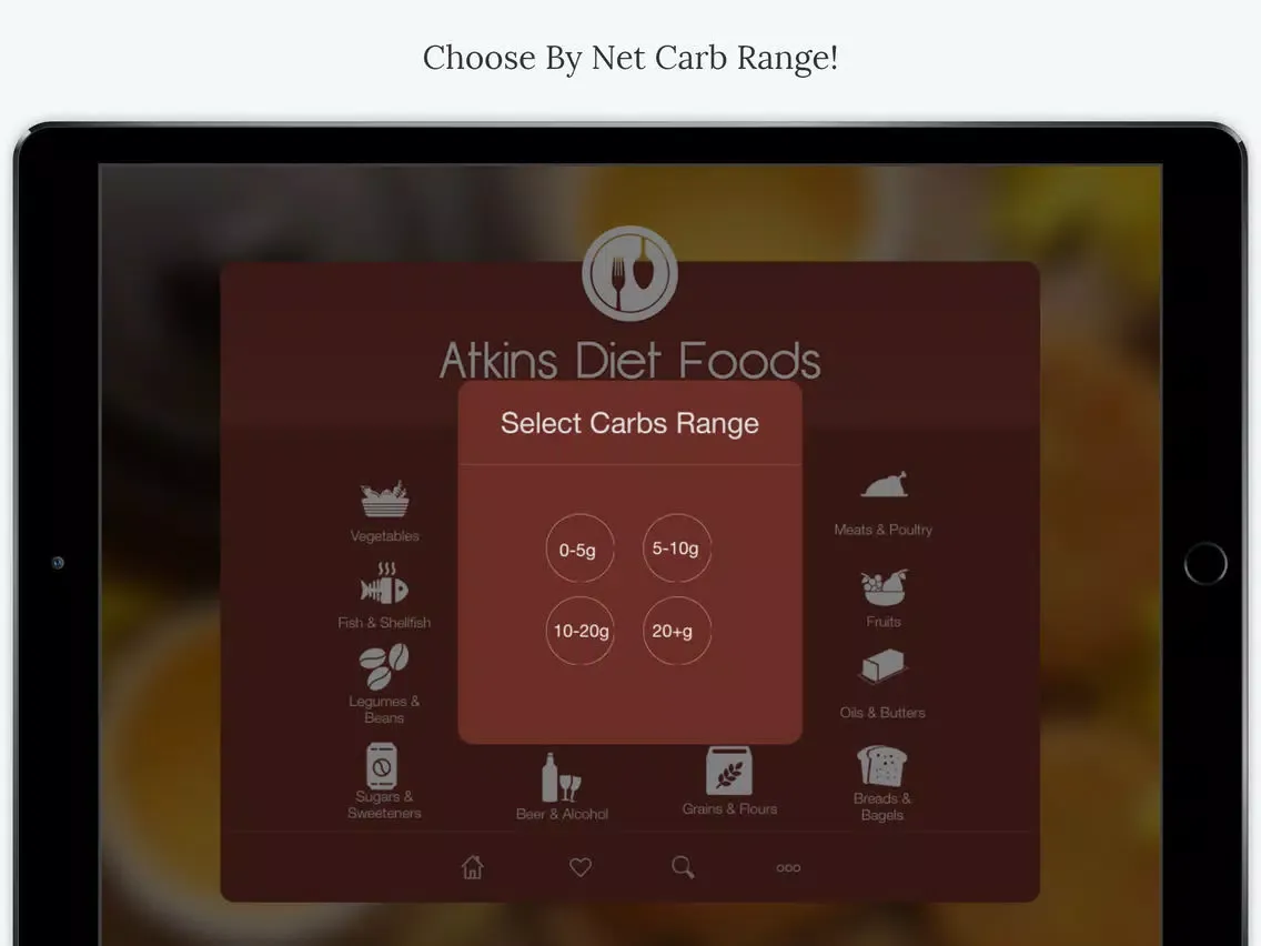 ภาพหน้าจอของ Atkins Diet Foods iPad 