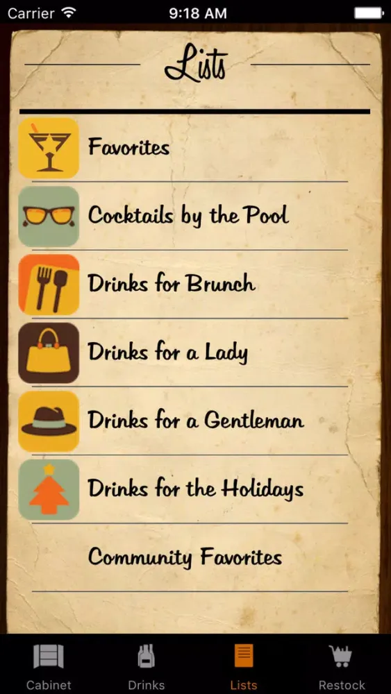 Capturas de tela do Liquor Cabinet - Cocktails & Drinks