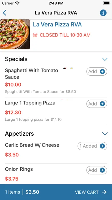 Скриншоты La Vera Pizza RVA