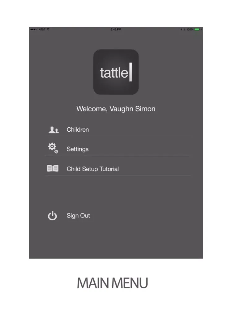 Ảnh chụp màn hình của TattleType iPad 