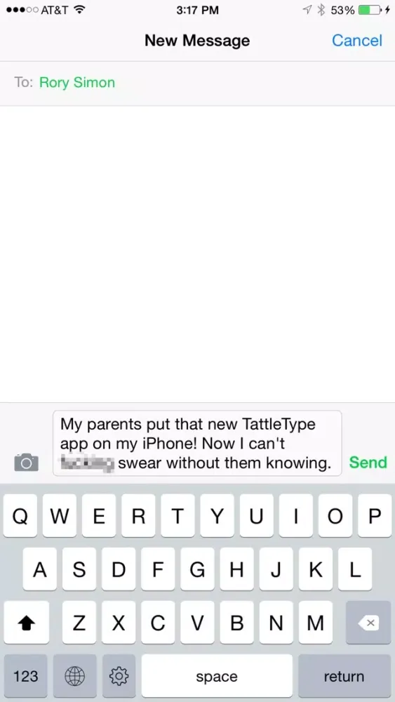 Ảnh chụp màn hình của TattleType
