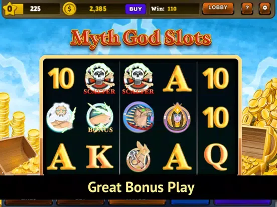 Ảnh chụp màn hình của Myth God Slots - Spin to Win! iPad 
