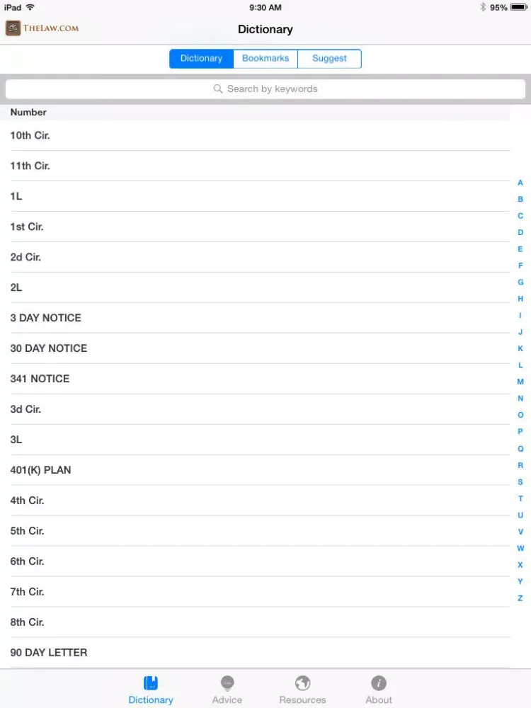 Скриншоты Law Dictionary & Guide iPad 