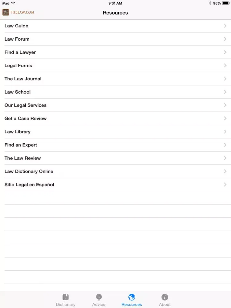 Скриншоты Law Dictionary & Guide iPad 