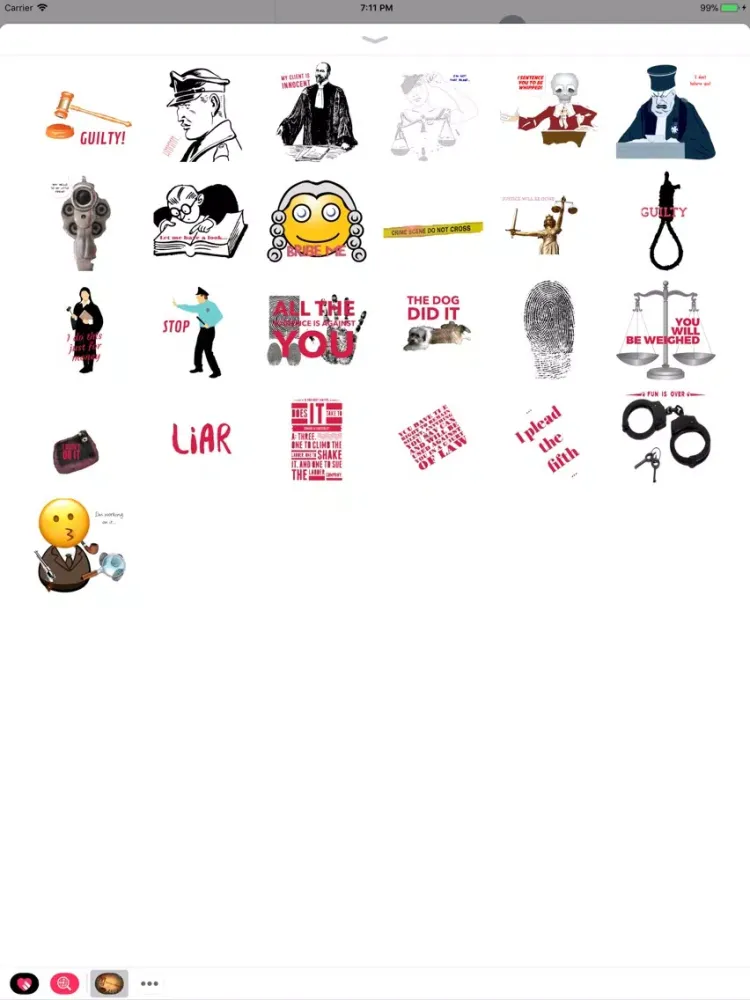 Скриншоты Law and Justice Stickers iPad 