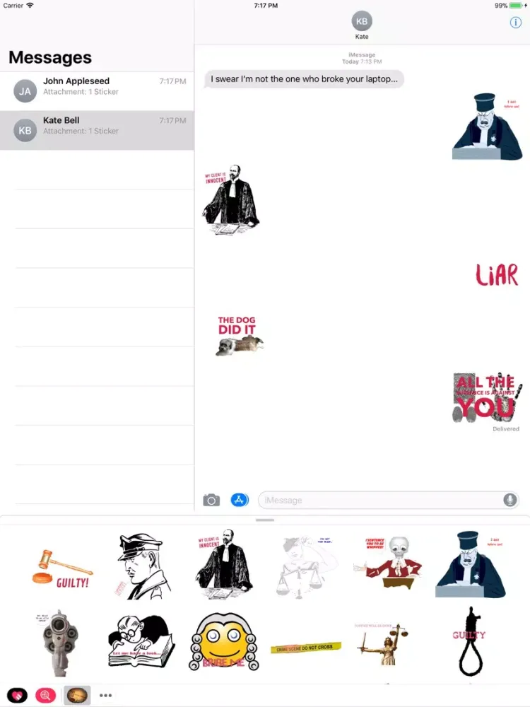 Скриншоты Law and Justice Stickers iPad 