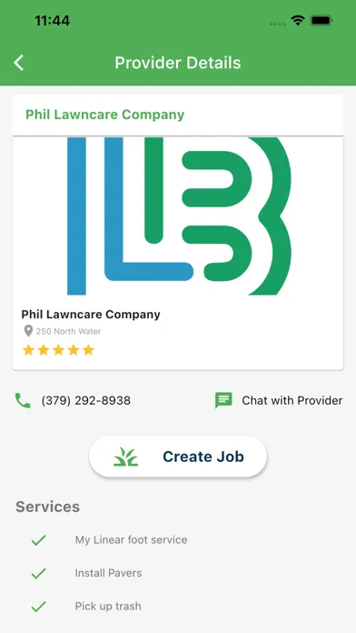 Ảnh chụp màn hình của Lawn Buddy Homeowner App