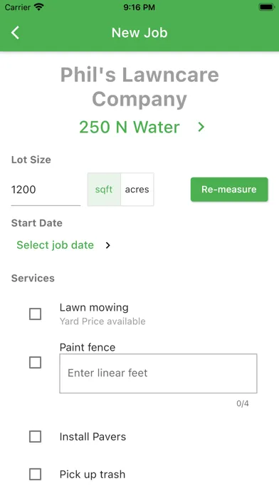 Ảnh chụp màn hình của Lawn Buddy Homeowner App