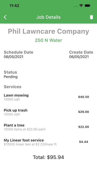 Ảnh chụp màn hình của Lawn Buddy Homeowner App