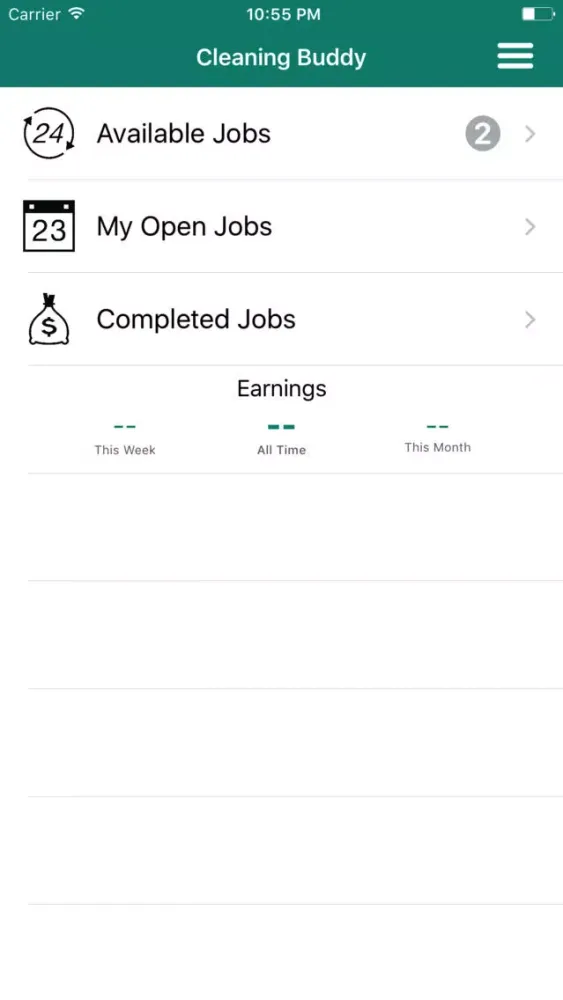 Provider App - Cleaning Buddy Screenshots