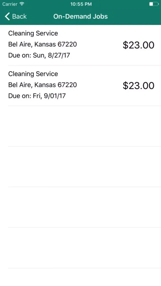 Provider App - Cleaning Buddy Screenshots