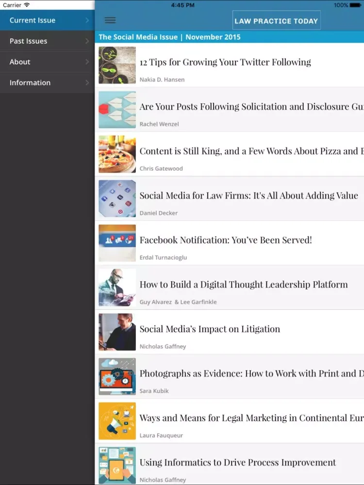 صور Law Practice Today iPad 