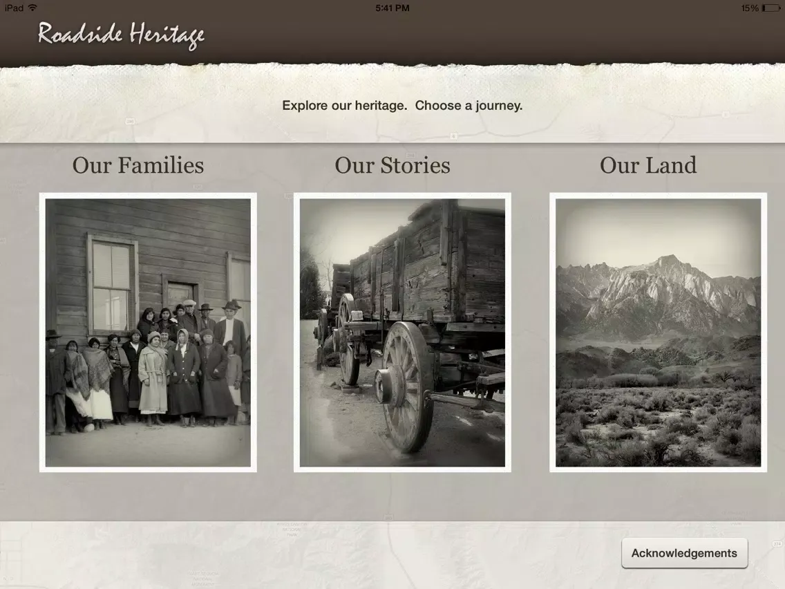 Tangkapan layar Roadside Heritage Journeys: Our Families, Our Stories, Our Land iPad 