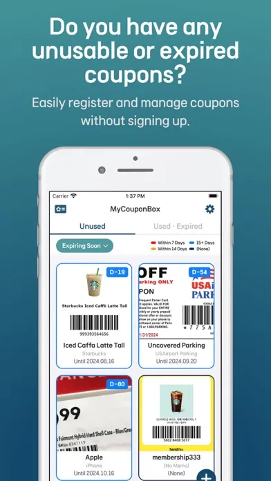 Tangkapan skrin MyCouponBox - Easy Management