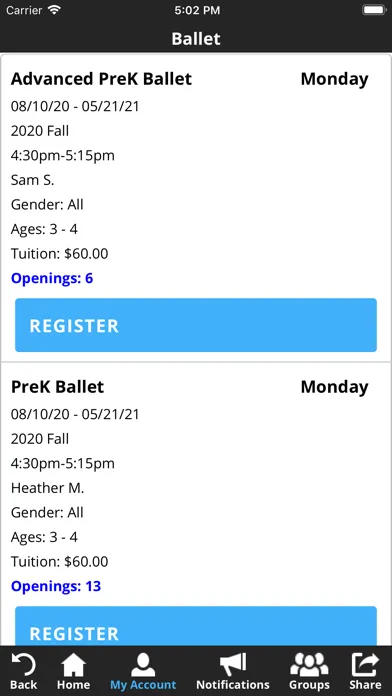 Capturas de tela do Lawton Ballet Theatre