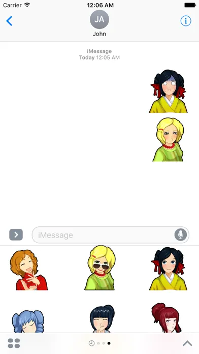 Sushi Girls Stickers Pack for iMessage應用截圖