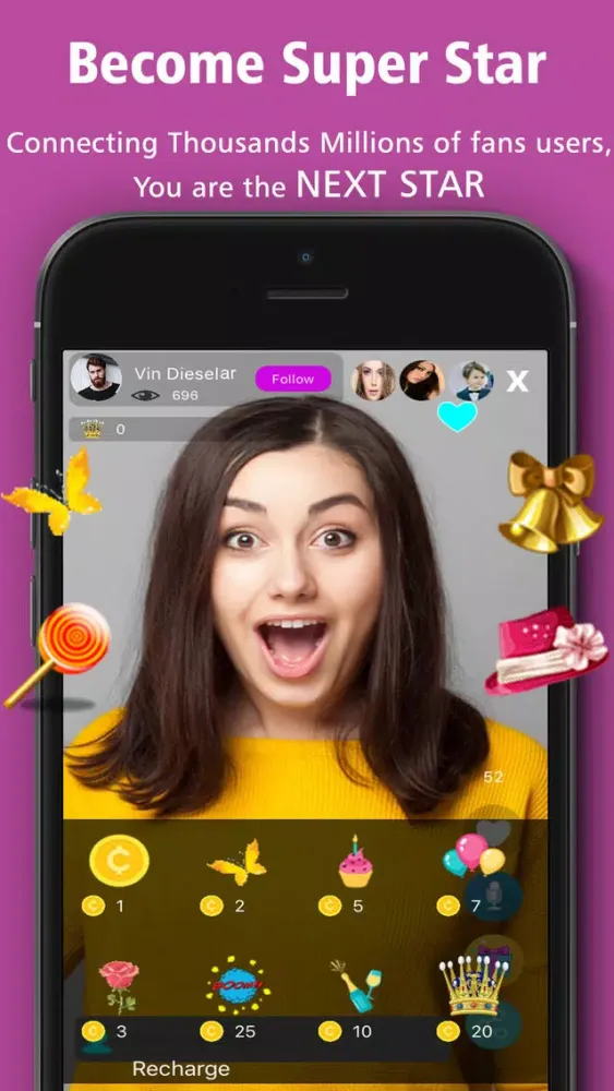 FanStars Live Stream VideoChat Ekran Görüntüleri