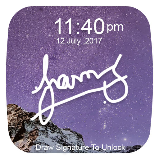 Signature lock screen : gesture effect