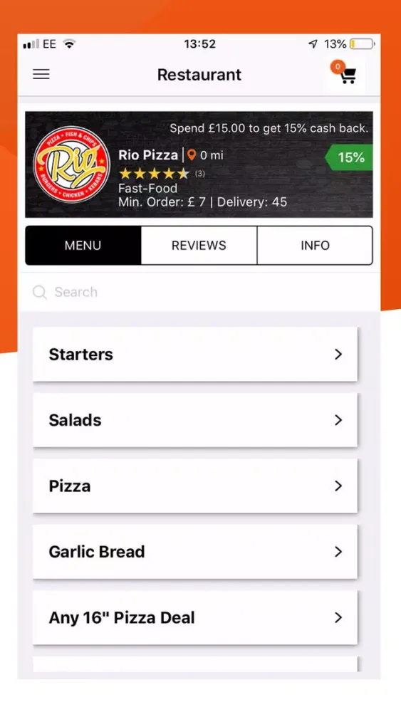 Tangkapan skrin RioPizza Sunderland