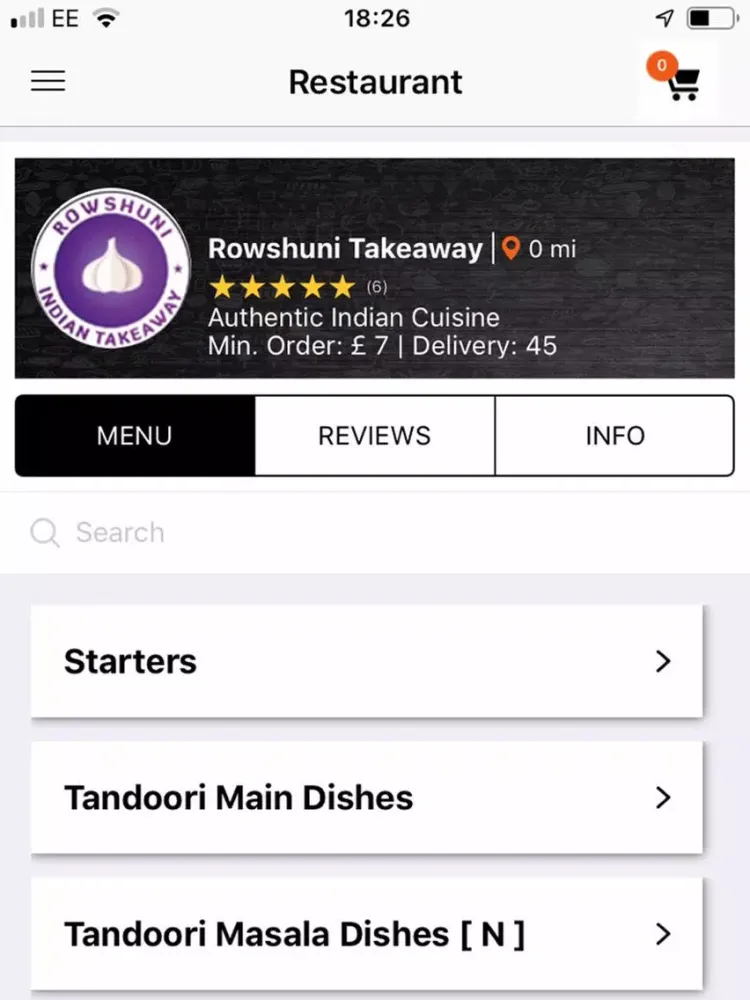 Rowshuni Takeaway iPad  Screenshots