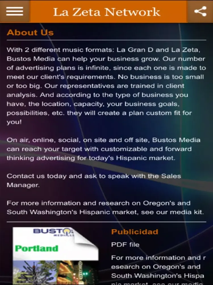 La Zeta Network iPad  Screenshots