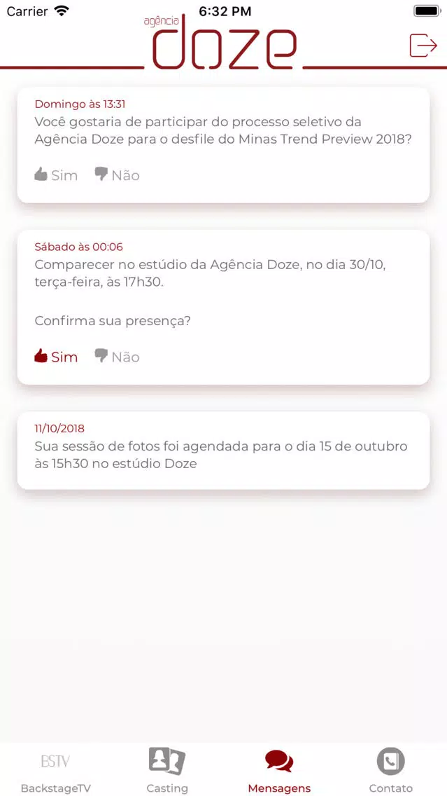 Capturas de tela do Agência Doze
