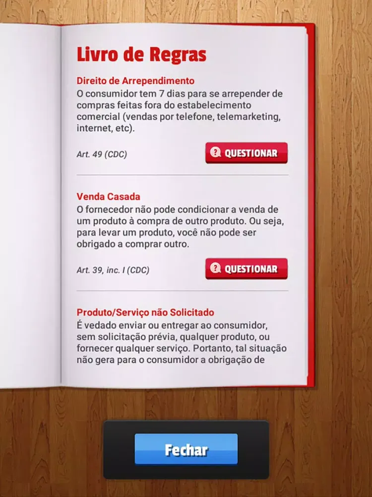 Capturas de tela do Proteco iPad 