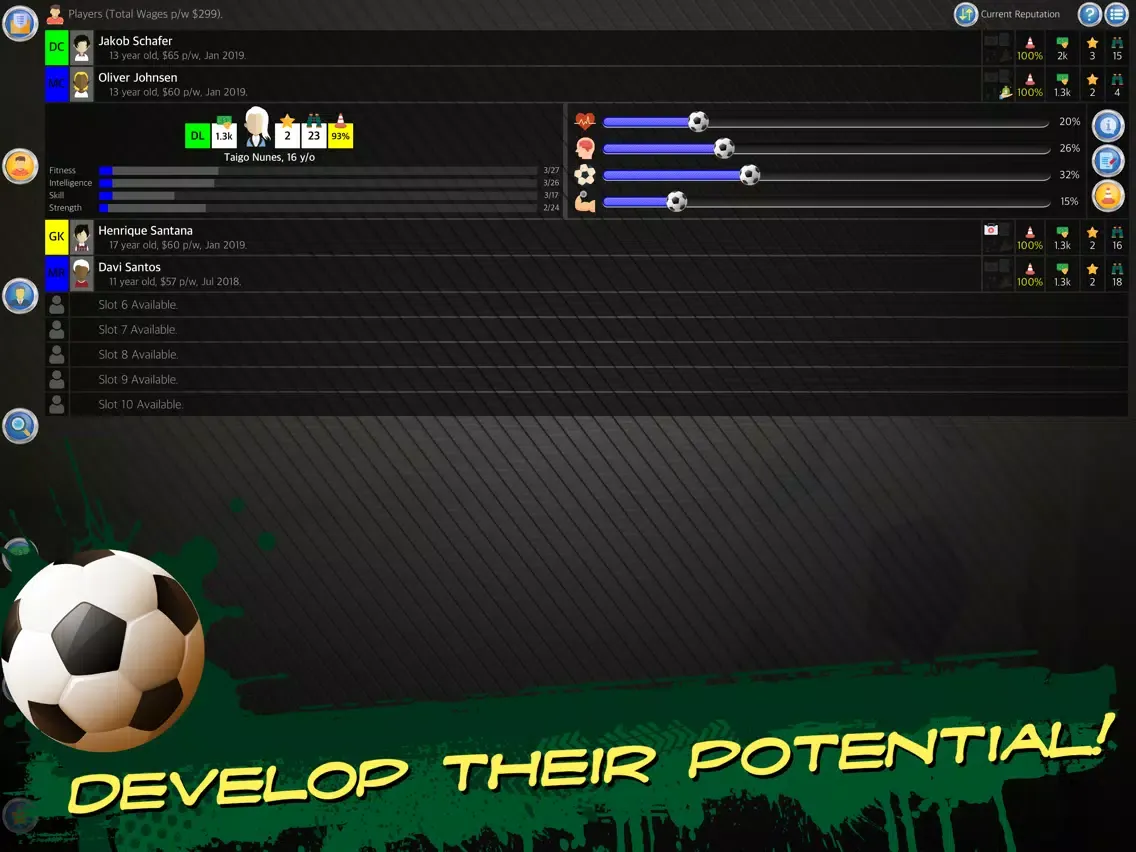 Capturas de tela do Soccer Academy iPad 