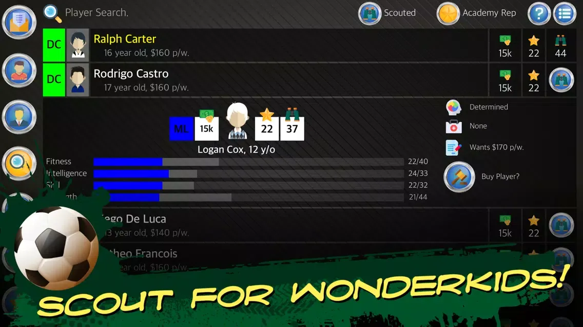Capturas de tela do Soccer Academy