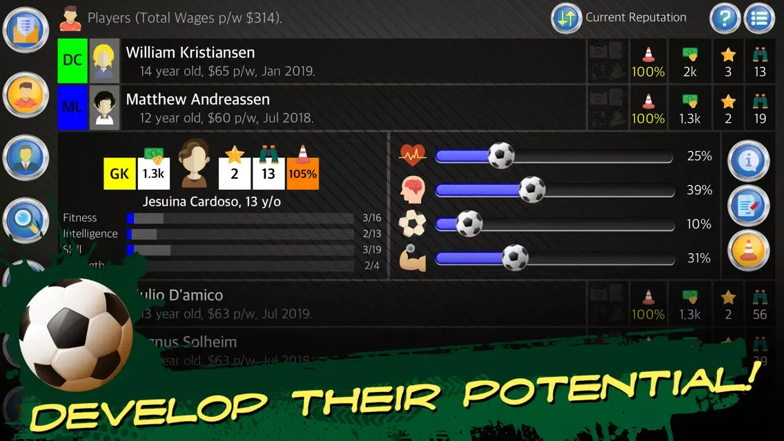 Capturas de tela do Soccer Academy