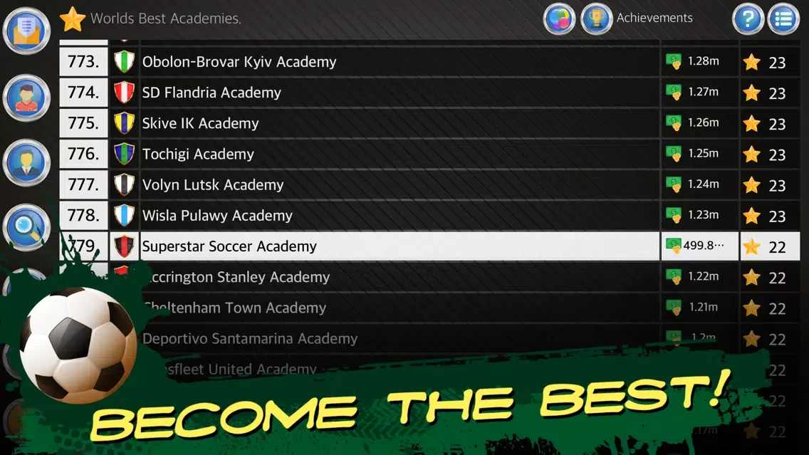 Capturas de tela do Soccer Academy