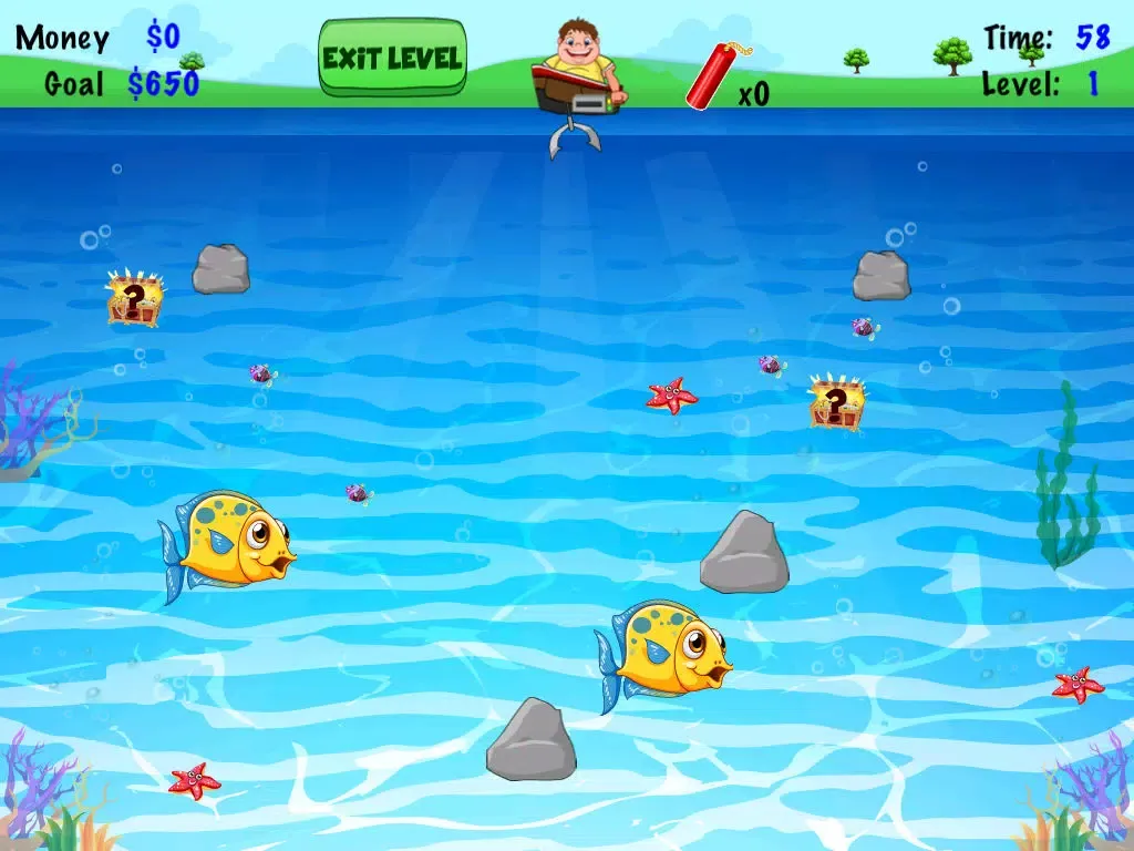 A Flabby Fat Man Fisherman Frenzy FREE- Prize Fly Fishing Sea Fish Star Arcade iPad 应用截图