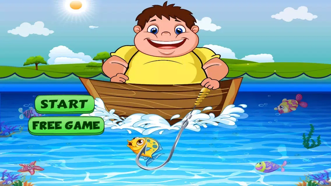 A Flabby Fat Man Fisherman Frenzy FREE- Prize Fly Fishing Sea Fish Star Arcade应用截图