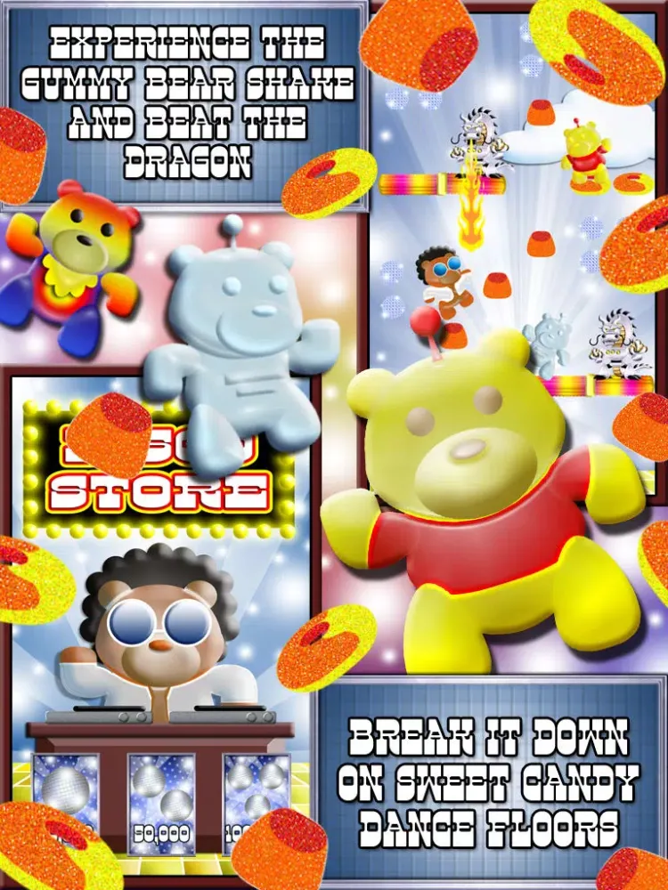 Captures d'écran de Gummy Bear Bots Mania - A FREE Teddy Disco Lights Game iPad 