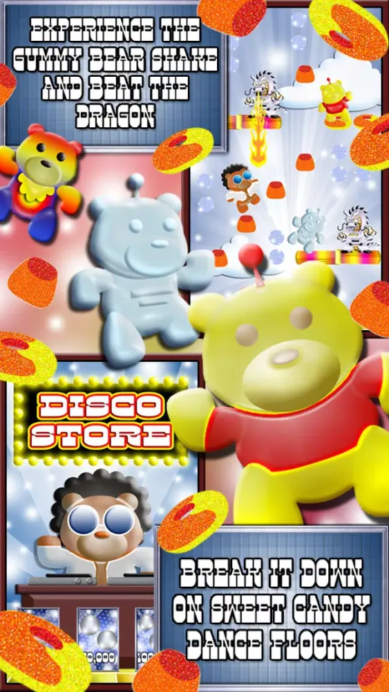 Captures d'écran de Gummy Bear Bots Mania - A FREE Teddy Disco Lights Game