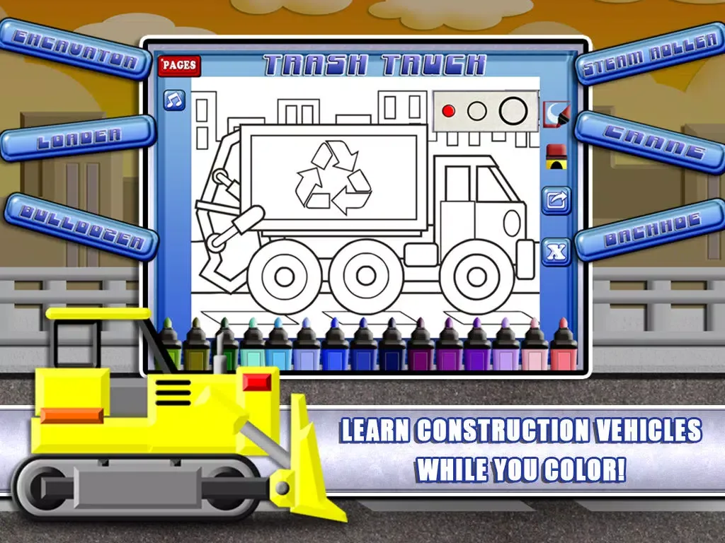 Ảnh chụp màn hình của Marker Mania for Boys Lite - A Free Truck & Construction Coloring Book App iPad 