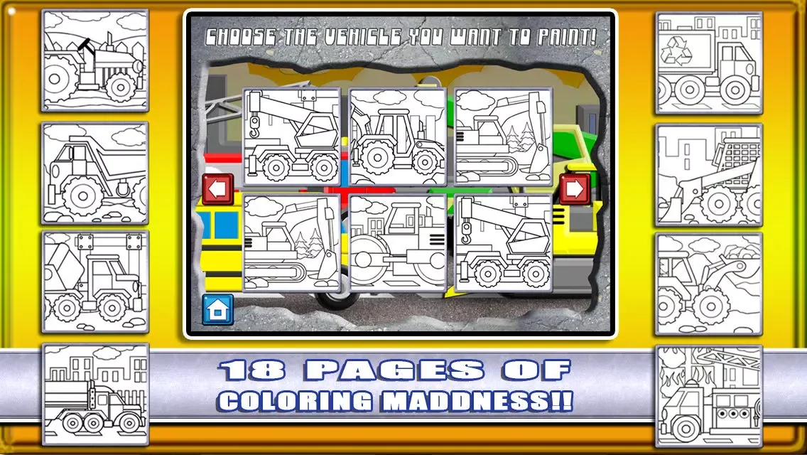 Ảnh chụp màn hình của Marker Mania for Boys Lite - A Free Truck & Construction Coloring Book App