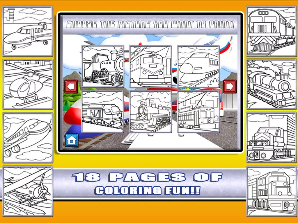 Capturas de pantalla de Marker Mania for Boys: My Choo Choo Trains and Jet Planes Coloring Book FREE! iPad 