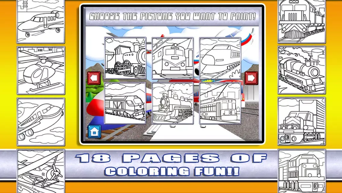 Capturas de pantalla de Marker Mania for Boys: My Choo Choo Trains and Jet Planes Coloring Book FREE!