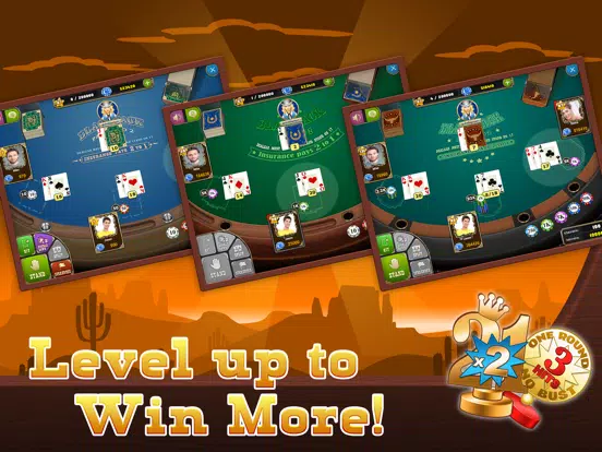 BlackJack Saloon Casino Cards iPad 应用截图