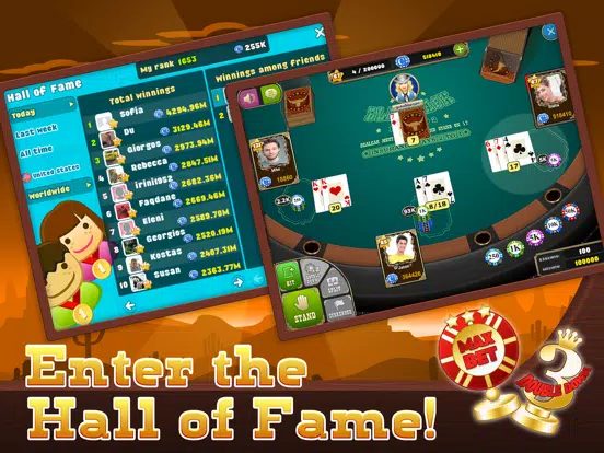 BlackJack Saloon Casino Cards iPad 应用截图