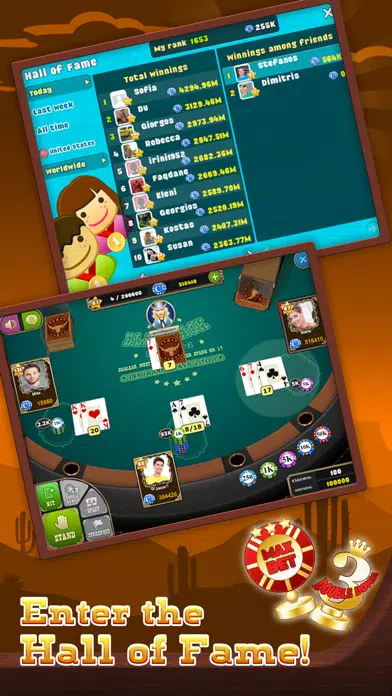 BlackJack Saloon Casino Cards应用截图