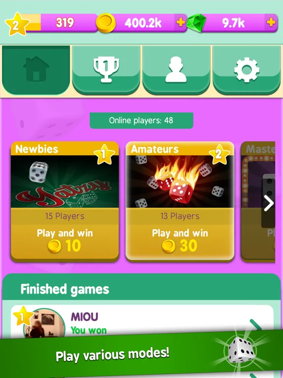 Yatzy Duels: Board Game Addict iPad  Screenshots