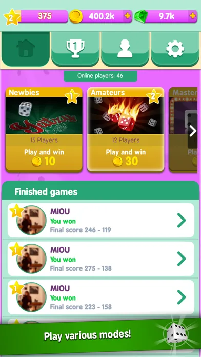 Yatzy Duels: Board Game Addict Screenshots