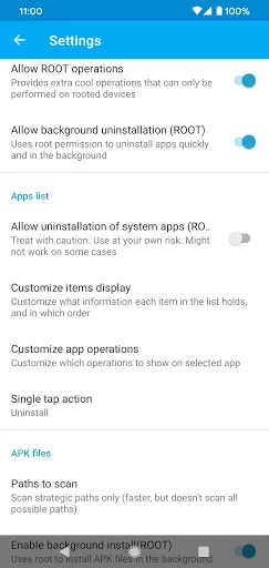 Скриншоты App Manager