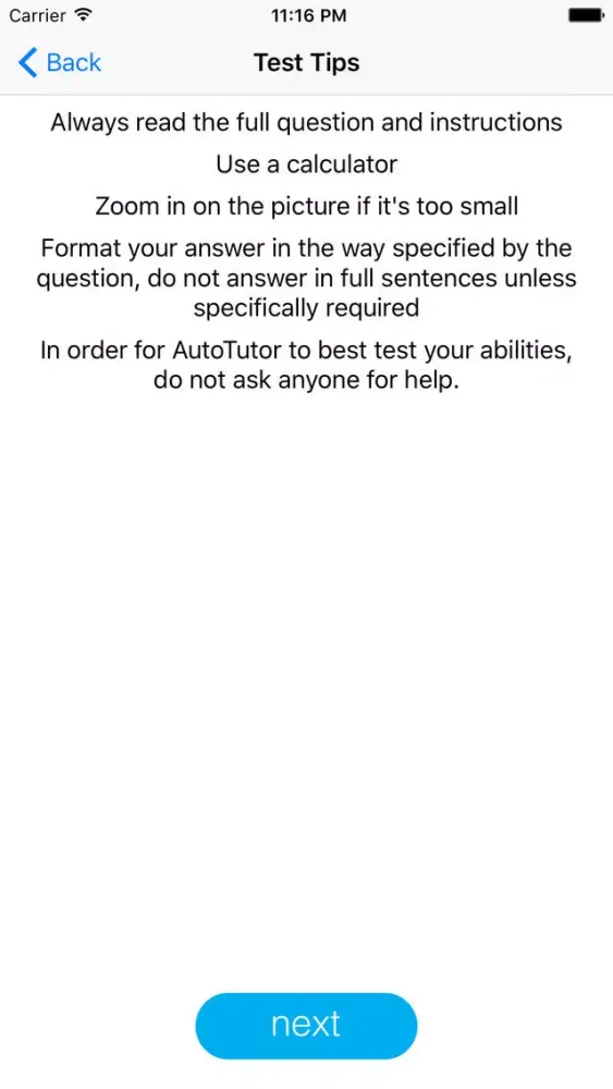 ภาพหน้าจอของ AutoTutor