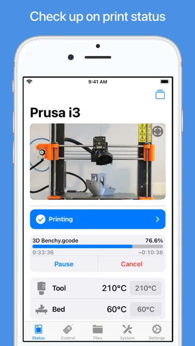 Zrzuty ekranu Polymer: OctoPrint 3D Printing