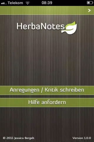 Capturas de tela do HerbaNotes